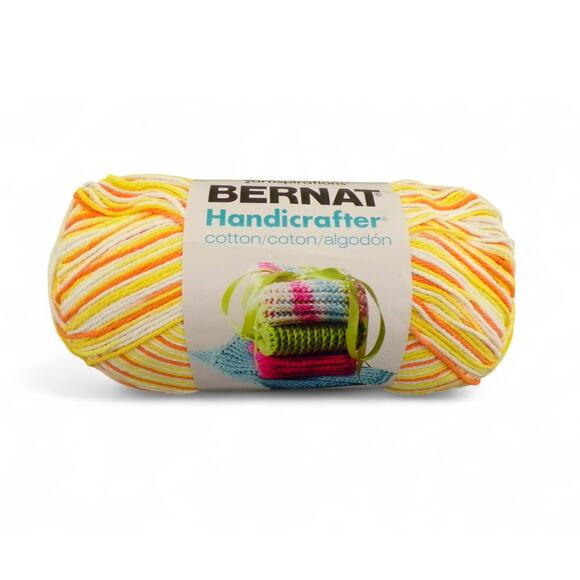 Bernat Other - Bernat Handicrafter Yarn 100% Cotton 12 oz 573 Yards "Creamsicle" Orange Yellow